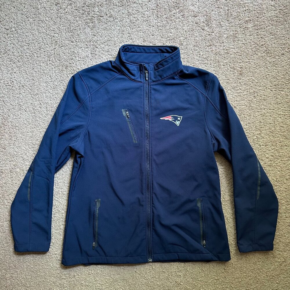 New England Patriots Jacket Womens XL Full Zip Mock Neck Pro Line Fanatics Blue